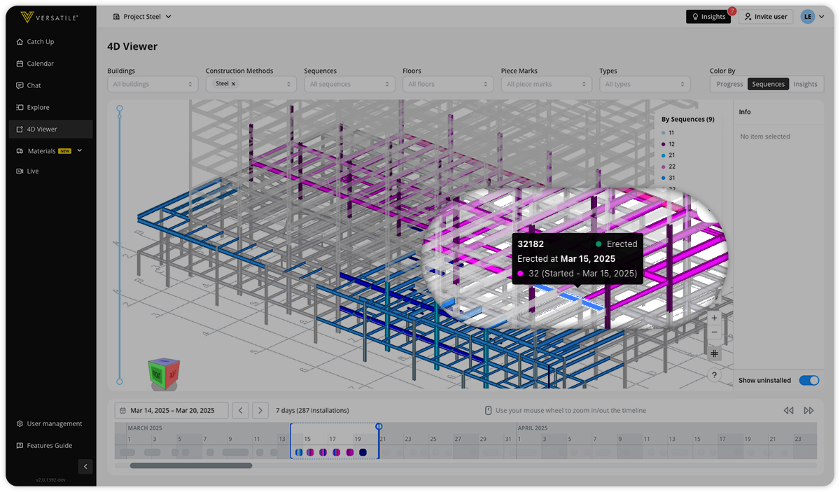 4D Viewer for Steel Erectors | Visualize Installation Progress