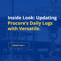 Update Procore’s Daily Log with Versatile’s Precision Crane Usage Data