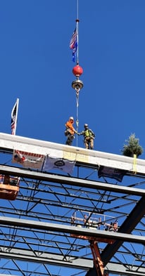 Topping Out Ceremony Structural Steel Versatile AI in construction