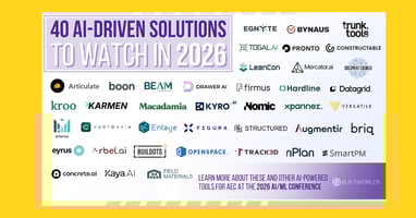 BuiltWorlds’ Top 40 AI Tools show how construction AI is moving from hype to real jobsite decisions teams can act on while work is moving.