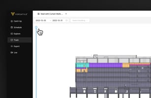 Track: Access an automated 4D model of your site buildings. Monitor progress over time and gain visibility on each piece installation.